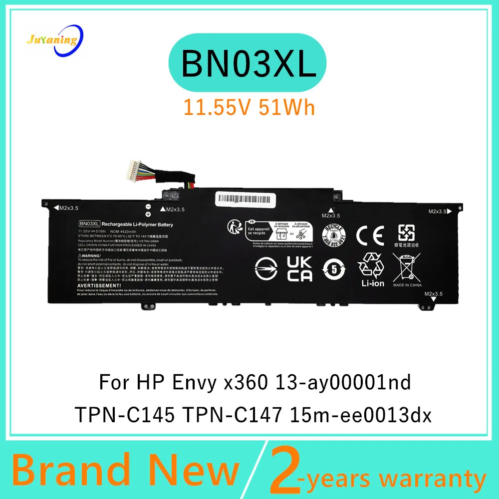 BN03XL Laptop Battery For HP ENVY X360 15 2020 13-AY0000 13-AR0000 13Z-AY0000 13-BA0000 Series HSTNN-DB9N TPN-C147