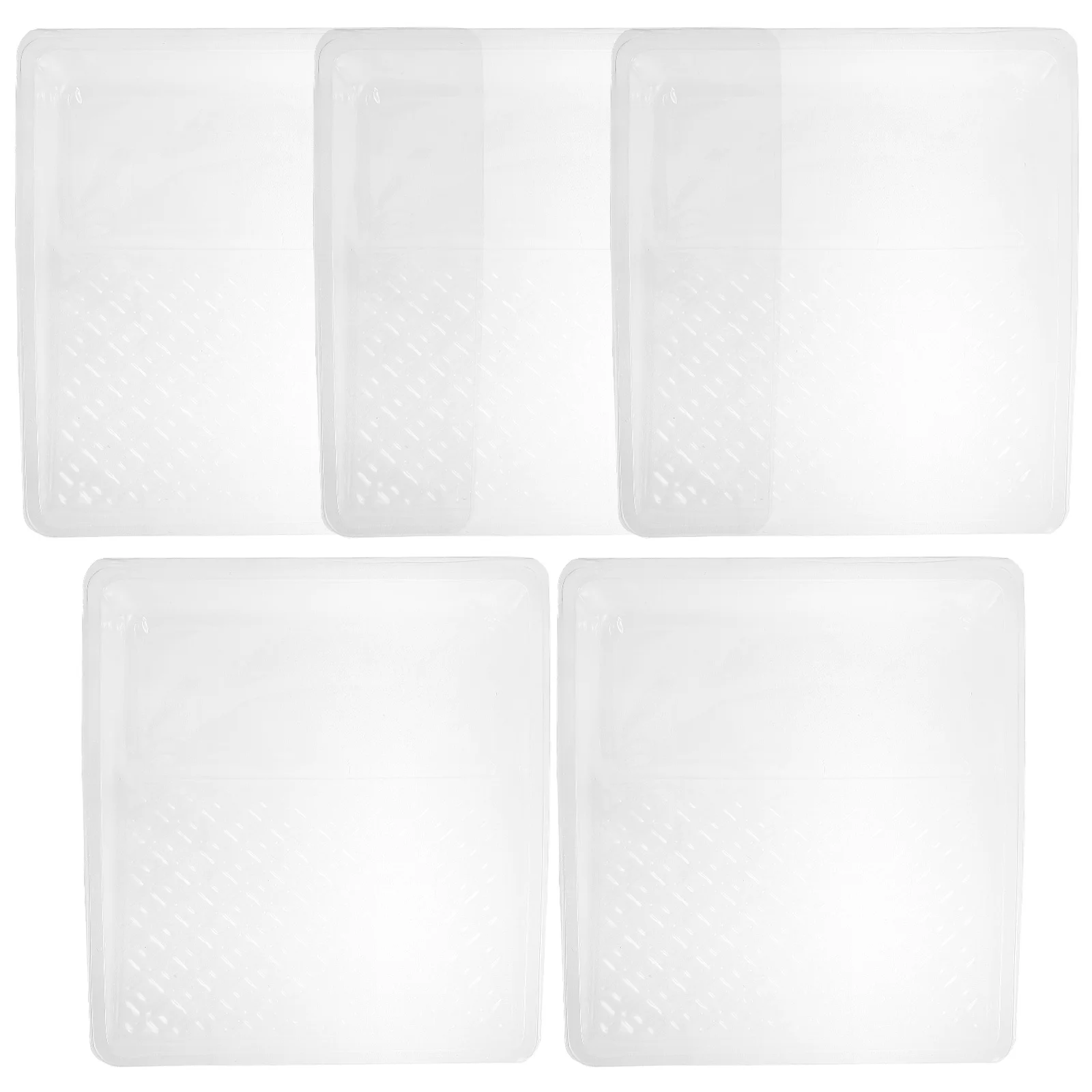 5 قطعة بطانات صينية الطلاء من البلاستيك الشفاف لسهولة الطلاء لا حاجة للتنظيف لوازم الطلاء القابل للتصرف بطانات صينية الطلاء