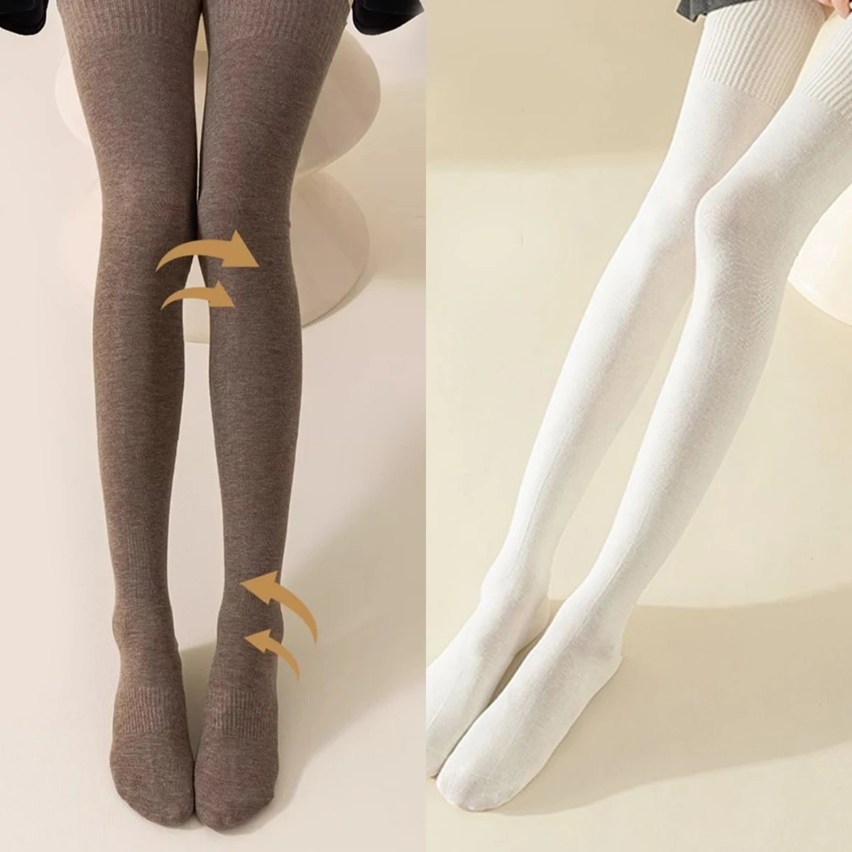 

Long Socks Over Knee Stockings Micro-pressure Stockings Knee-Length Thigh Socking High Tube Thick Solid Color Hosiery Socks