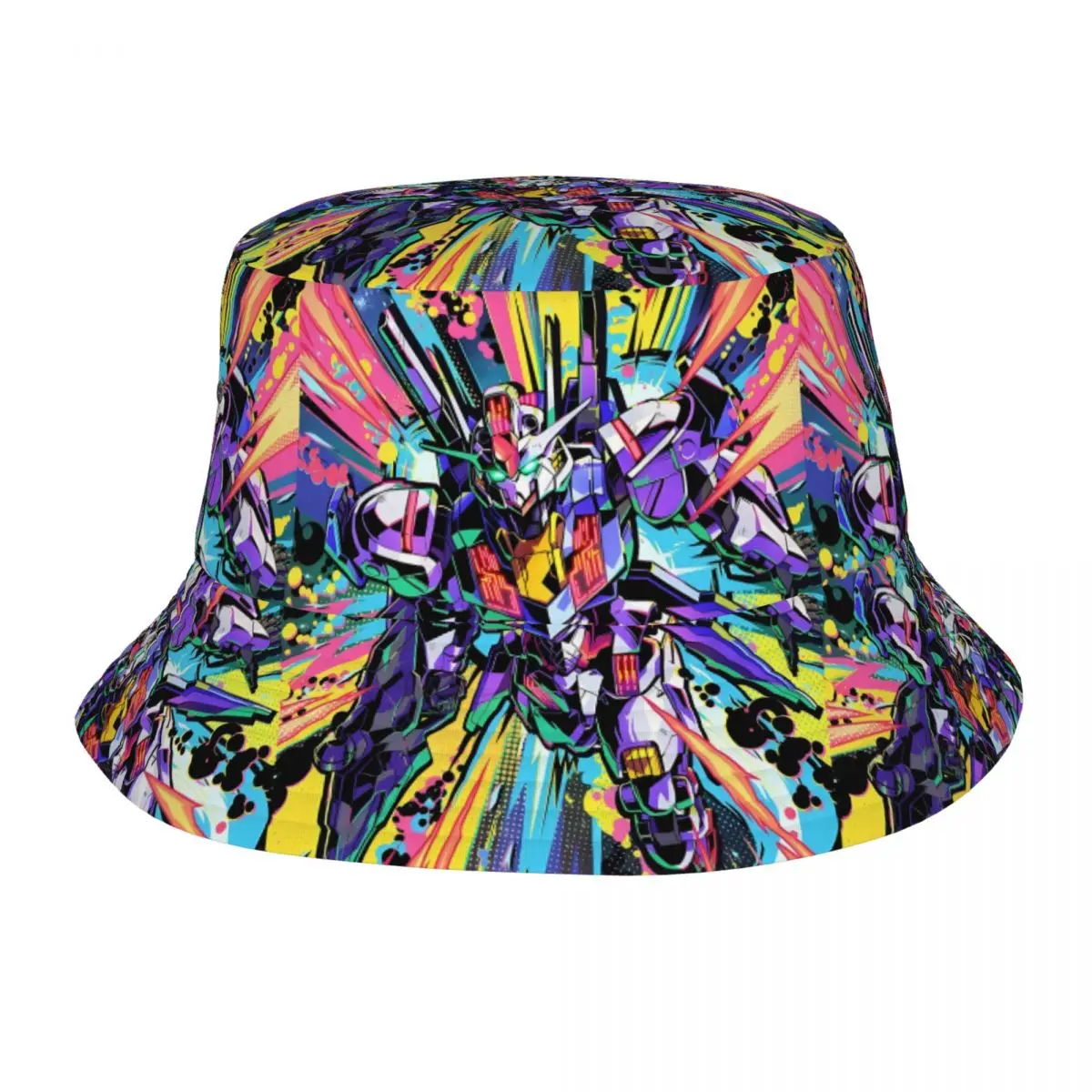 

Custom Fashion G-Gundams Manga Hot Bucket Hats for Men Women Printed Summer Beach Sun Fisherman Cap