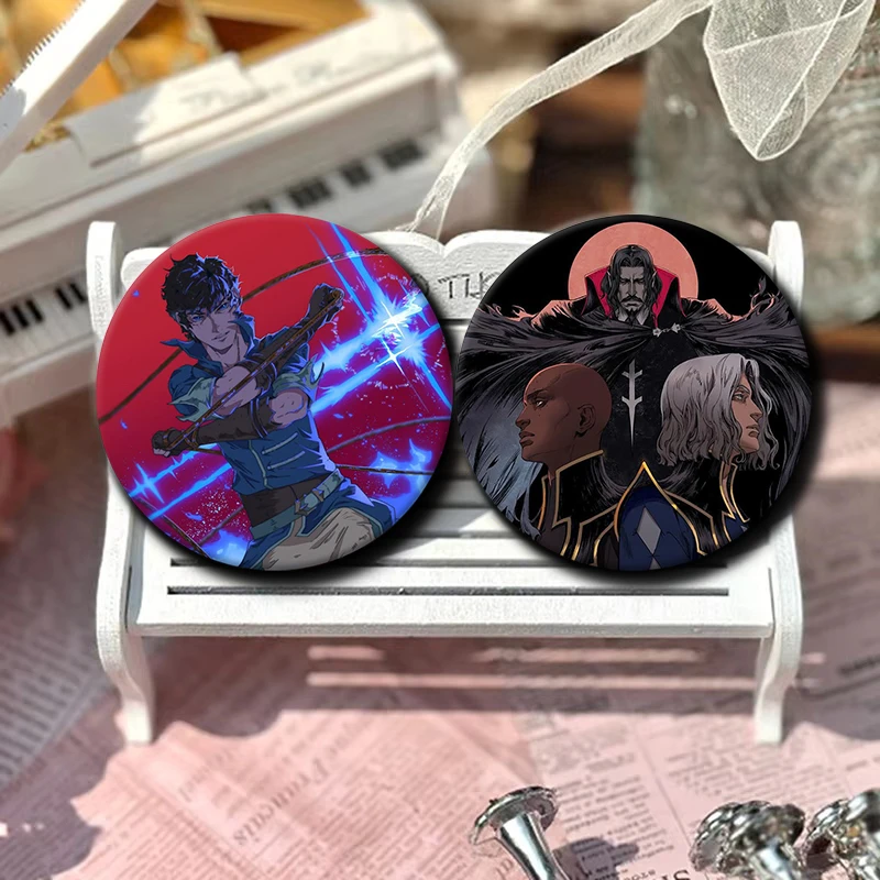 58mm Classic Game Character Soft Button Pin  Castlevania Series Anime Brooches Badge Bag Decor Accessories Fans Collect Gifts