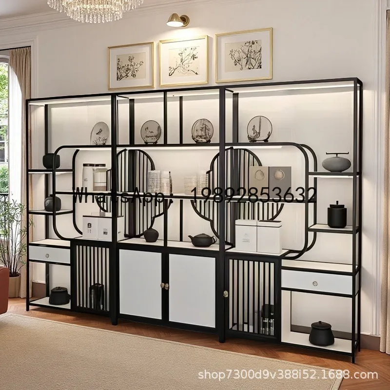 HYS floor-to-ceiling living room storage shelves bookshelves tea and wine cabinets ornaments display cabinets