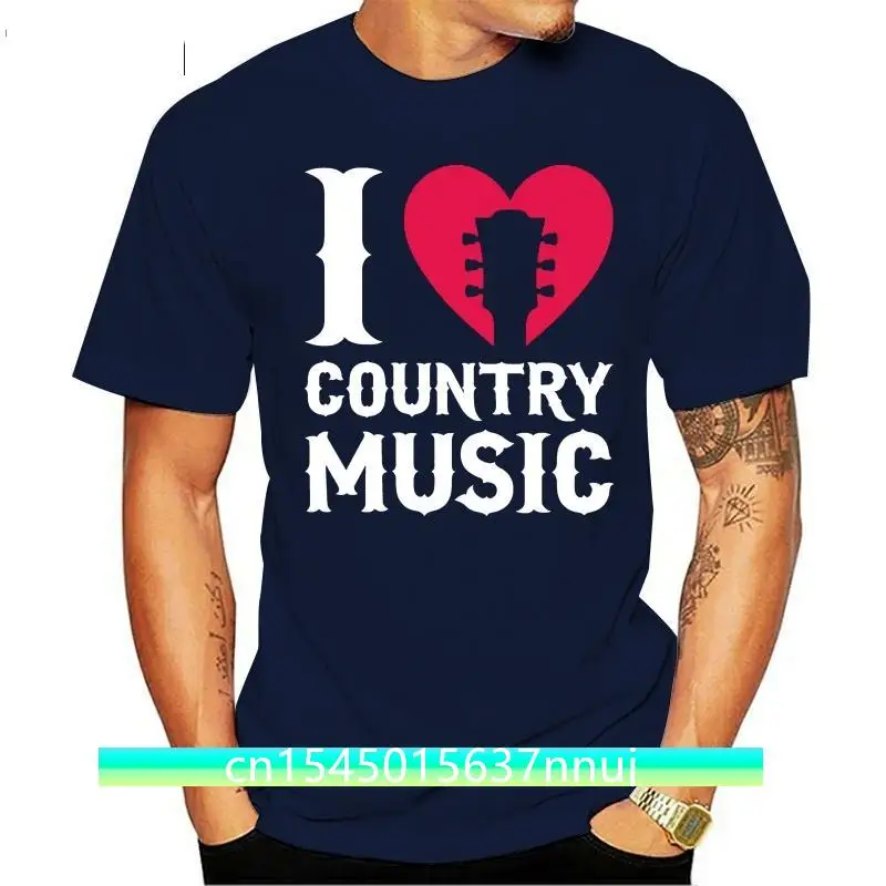 

Design T Shirt Funny Tops I Love Country Music Heart Cowboy Cowgirl Rural Nashville Novelty Womens T-shirt