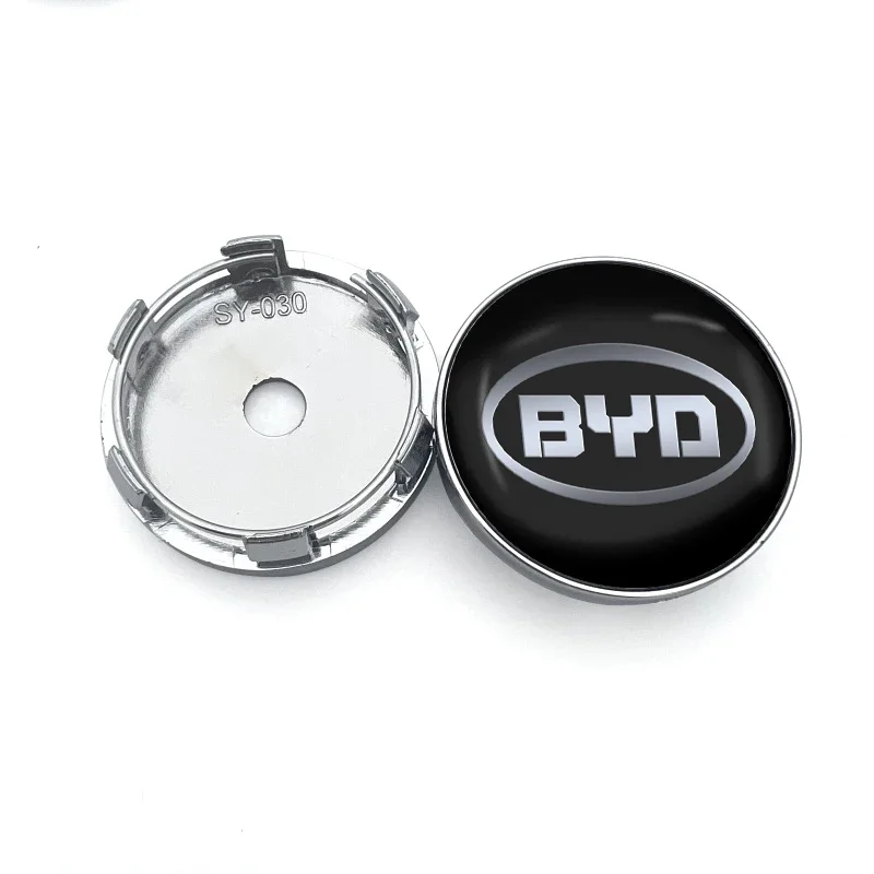 Car Accessories 4pcs 60mm Car Wheel Center Cap Hub Cover Badge for BYD Song Qin Han EV Tang PLUS Song Pro MAX Yuan Accessories