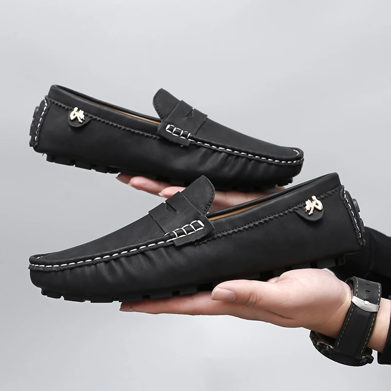 

YRZL Loafers for Men Slip On Walking Shoes Non Slip Lightweight Breathable Comfortable Driving Casual Shoes 2025 Mens Loafers