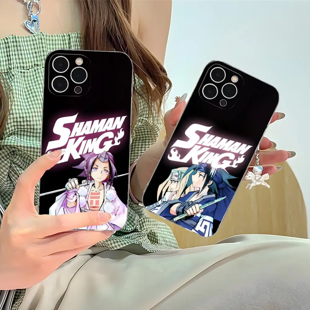 Shaman King Mobile Phone Case for iPhone 16 15 14 13 12 11 X XR XS 8 6 Pro Max Plus Mini Clear Colour Printing Cover Pretty
