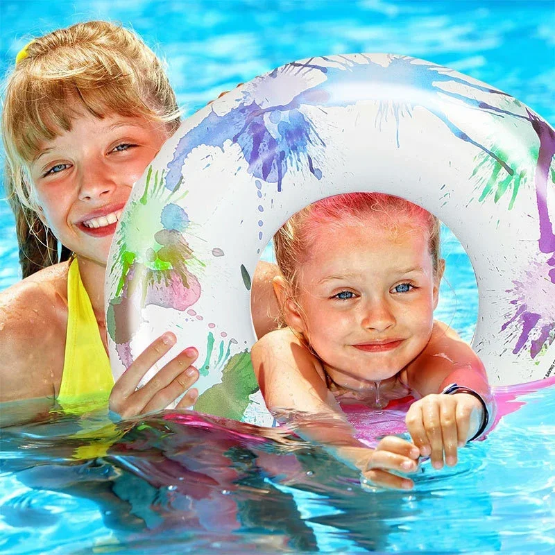Flotteurs de piscine gonflables, Tube de natation épais, anneaux flottants d'été pour adultes et enfants, jouets de piscine en plein air pour fête sur la plage