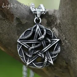 2022 NEW Men's 316L stainless-steel Vintage Snake Pendant Necklace for teens Animal punk Jewelry free shipping