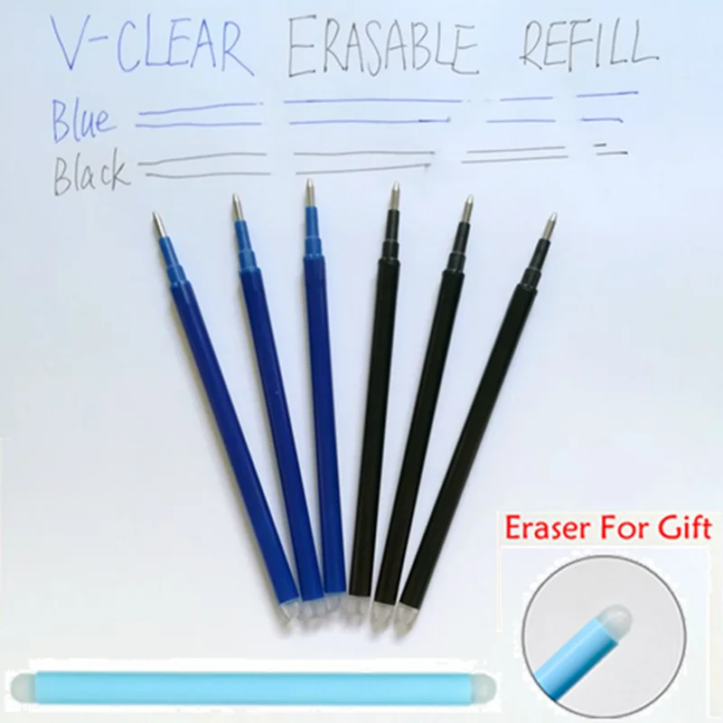 

Kawaii Erasable Pen Refill Blue/Black Ink 0.7mm Gel Friction Refill Pen School Office Writing Supplies Student Stationery Pens