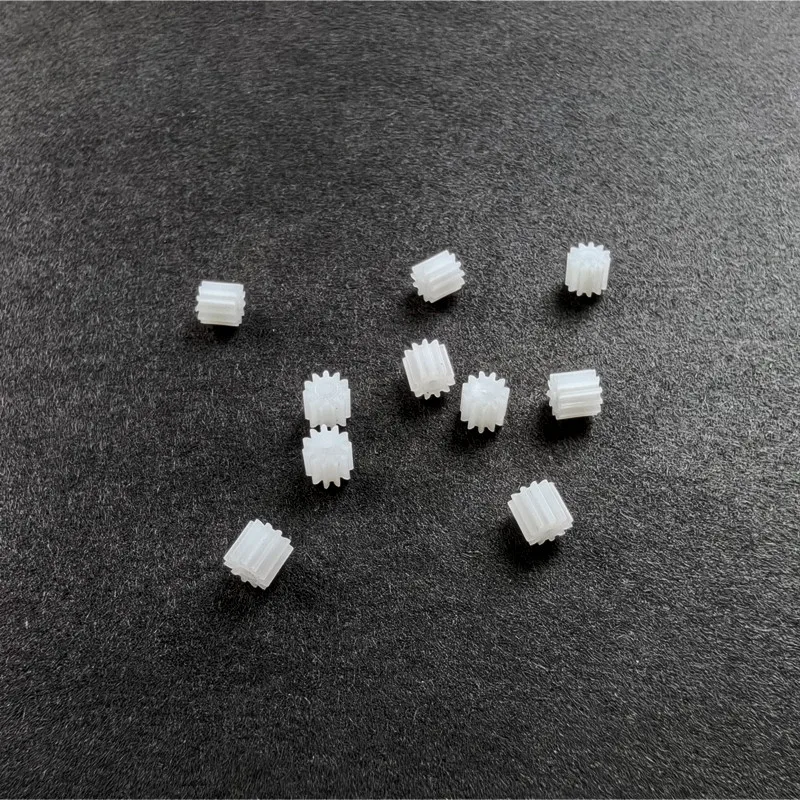 110.8A 0.3M Pinion 11 Teeth 11T 0.75mm Hole 3.8mm Diameter Motor Gear Model Toy Accessories Plastic Gear 10pcs/lot