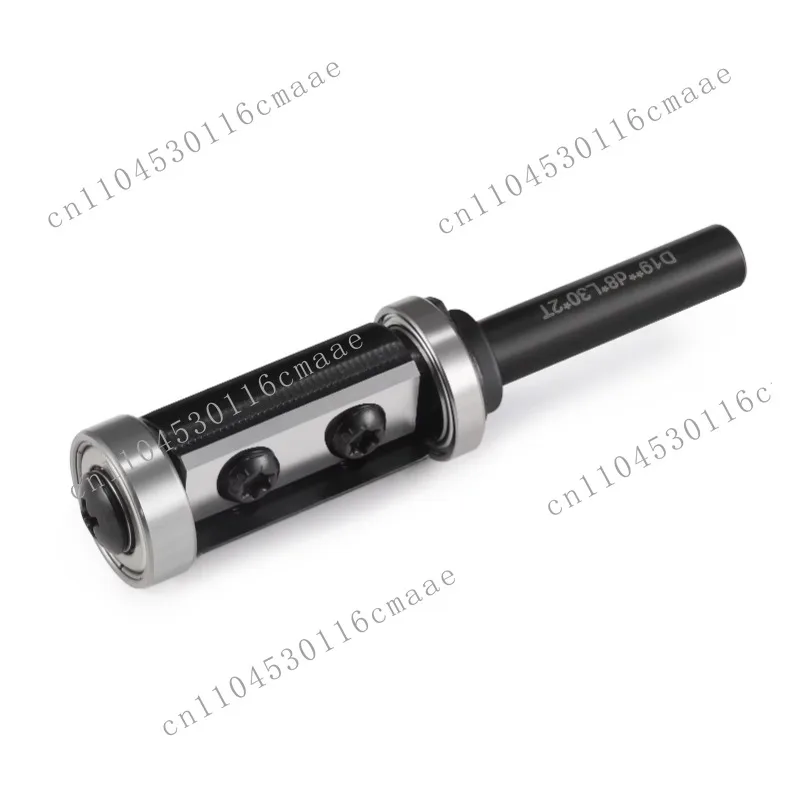 OEM Customizable Disposable 8/12/12.7 Shank Trimming Cutter Upper & Lower Bearings Woodworking Tool for Milling Detachable Blade