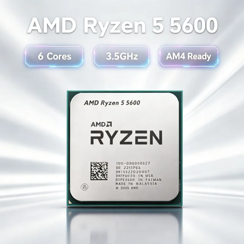 Multi-task Desktop Processor AMD Ryzen5 5600 Socket AM4 32MB L3 Cache Assembly PC Gaming CPU Without Cooler