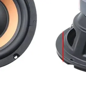 6.5 8 10 Inch Car Subwoofer Speaker High Power Bass Audio For Automotive Home Theater System Black Orange Iron Woofer