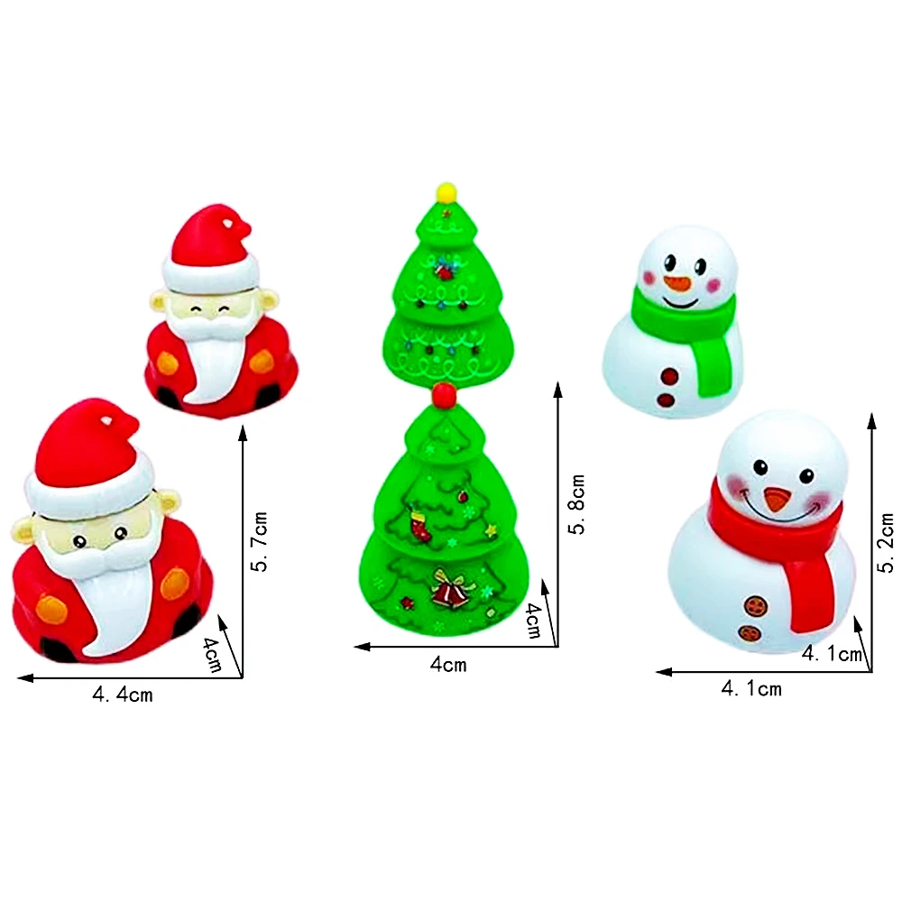 6/20Pcs Christmas Party Gifts Decoration Cartoon Christmas Tree Old Man Snowman Pull Back Car Toys Children Birthday Party Gifts