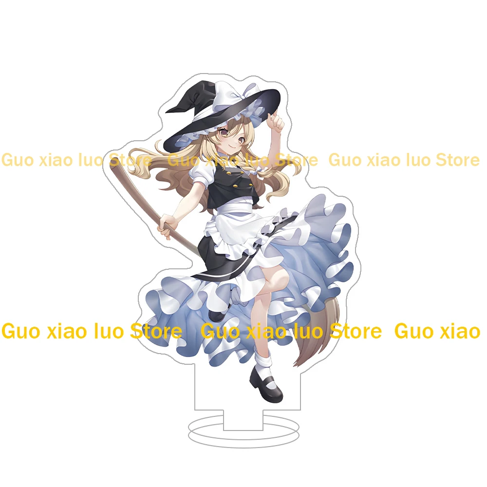 Anime Store Touhou Project Marisa Kirisame Reimu Hakurei Acrylic HD Figure Stand Desktop Decoration Collection Series About 15cm