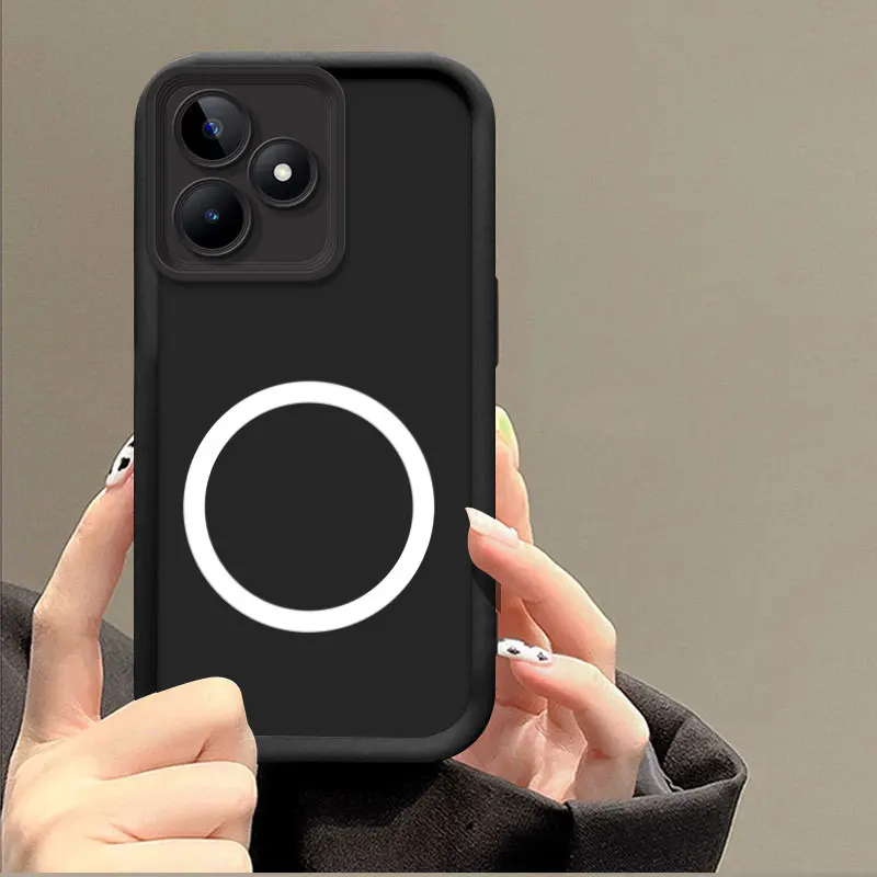 For Realme Note 50 60 GT Neo6 SE GT 6T Case Magnetic Sticker Soft Silicon Phone Case Realme V60S V50S Narzo 70X P1 70 Pro 20 30A