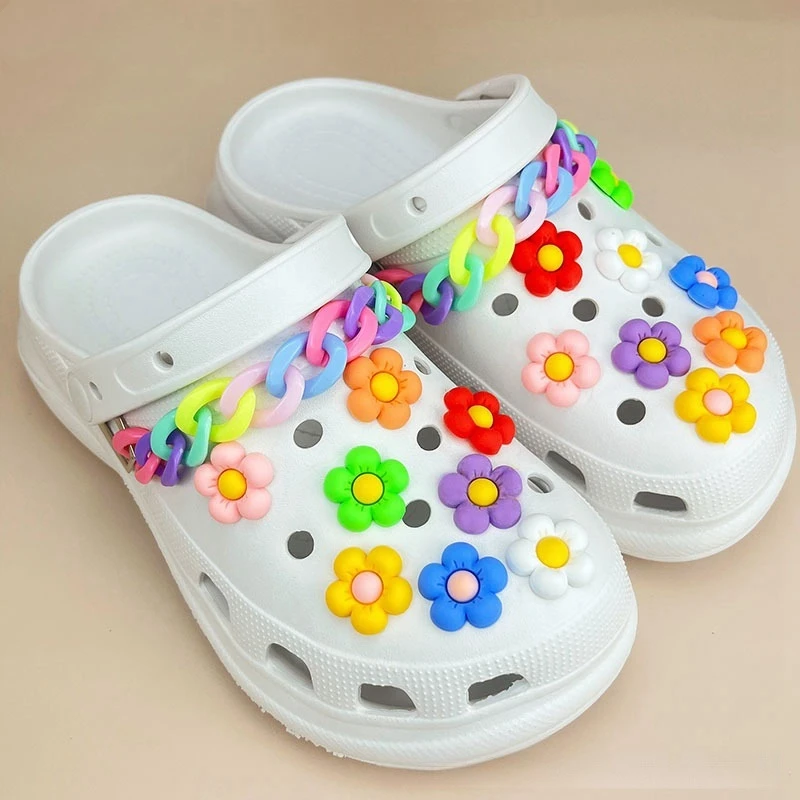 

Colorful Shoe Charms Shoe Charms for and Multicolored Flowers Silppers Accessories Set for Kids Women Hole Shoes Ornaments