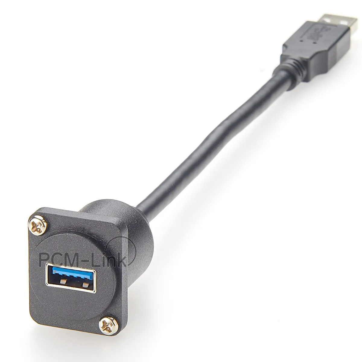 Type D USB 3.0 Female to Male Connector 86 Panel Mount Fixed Socket Flange Square USB Extension Cable
