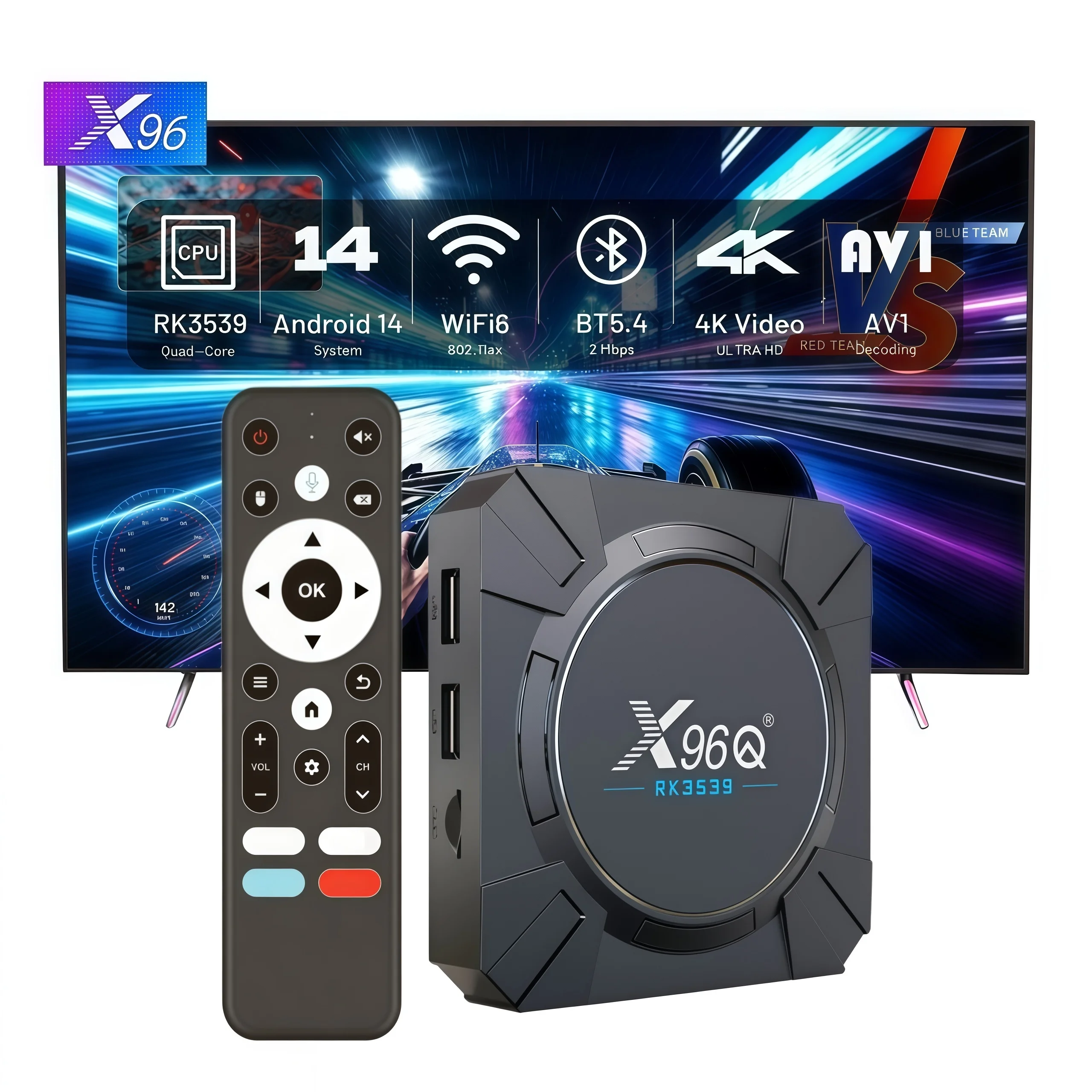 Home Cinema Quad - X96Q Android 14 Smart TV Box