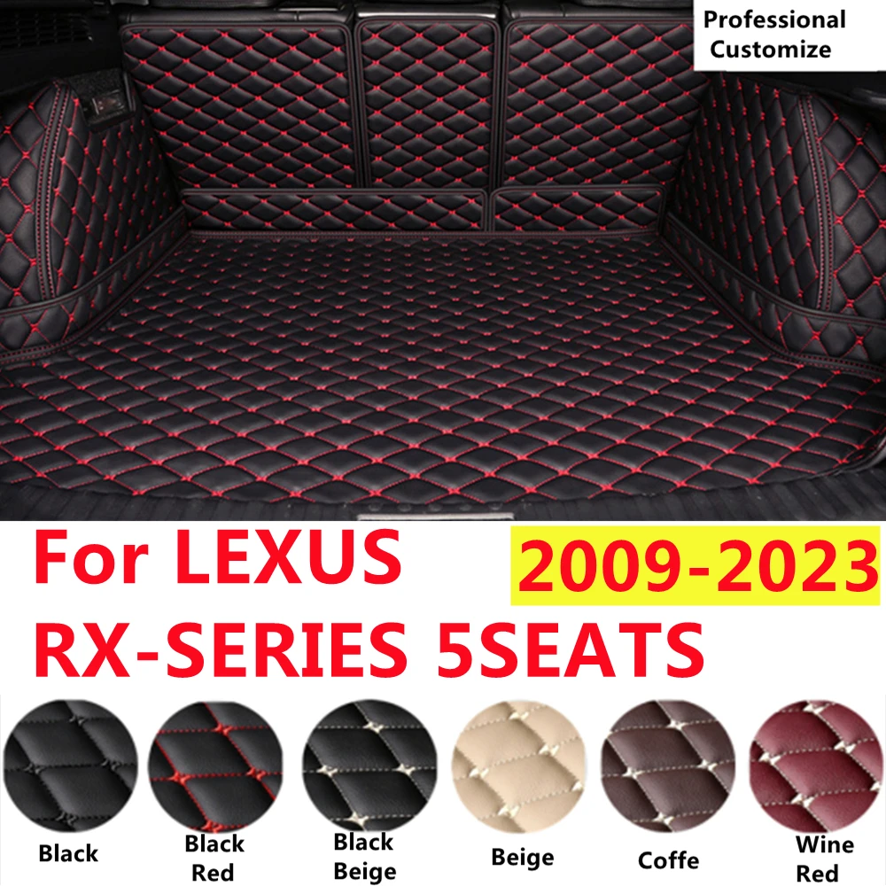 

SJ Full Set Custom Fit For LEXUS RX RX350 09-23 XPE All Weather Leather Car Trunk Mat Tail Boot Tray Liner Cargo Rear Pad Cover