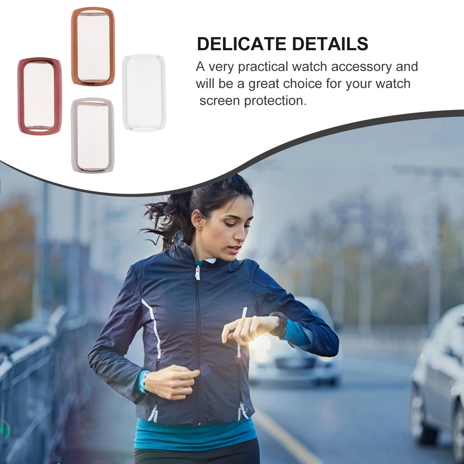 

4pcs Soft Silicone Screen Protector For Lightweight Anti-Scratch Replaceable Watch Cover Protective Watch