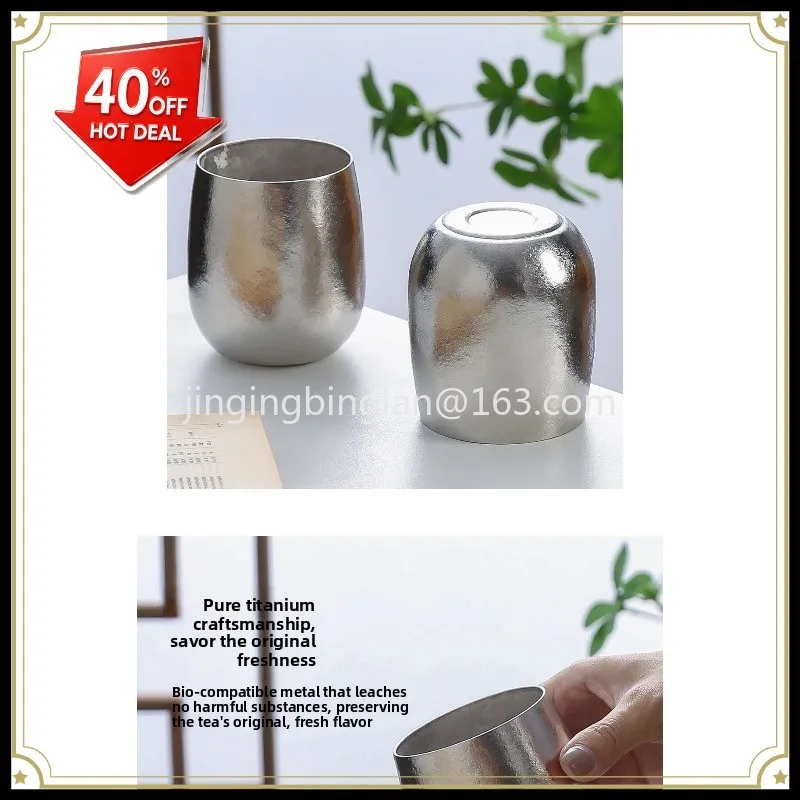 2026 factory direct sales of high-grade double-layer titanium alloy teacup special tools