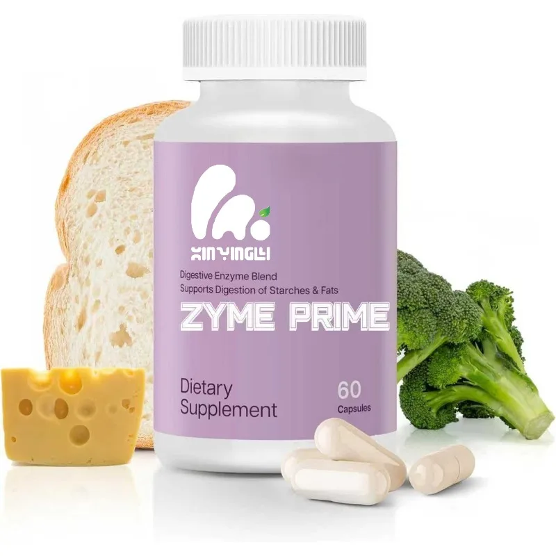 

60 капсул - Пищеварительные ферменты, добавка для здоровья пищеварения