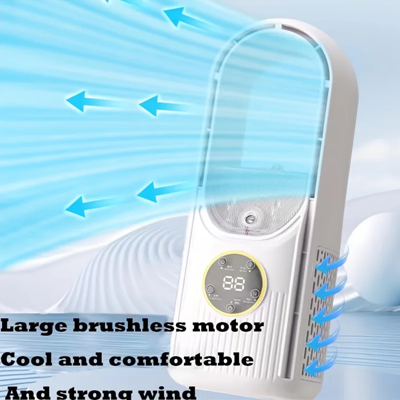 Air Conditioner Fan Electric Fan Household Humidifying Cool Usb Fans Spray Water-Cooled Desktop Fan Bladeless Standing Fans 2024