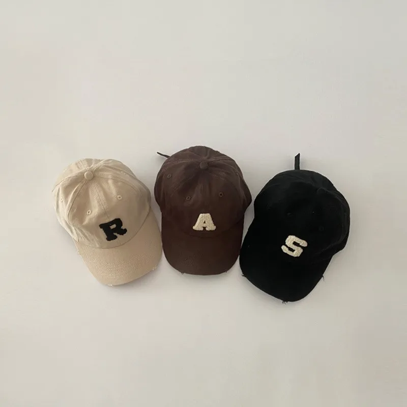 Letter P A R I S Embroidered Baseball Caps For Boys Girls Autumn Outdoor Adjustable Casual Hats Sunscreen Hat