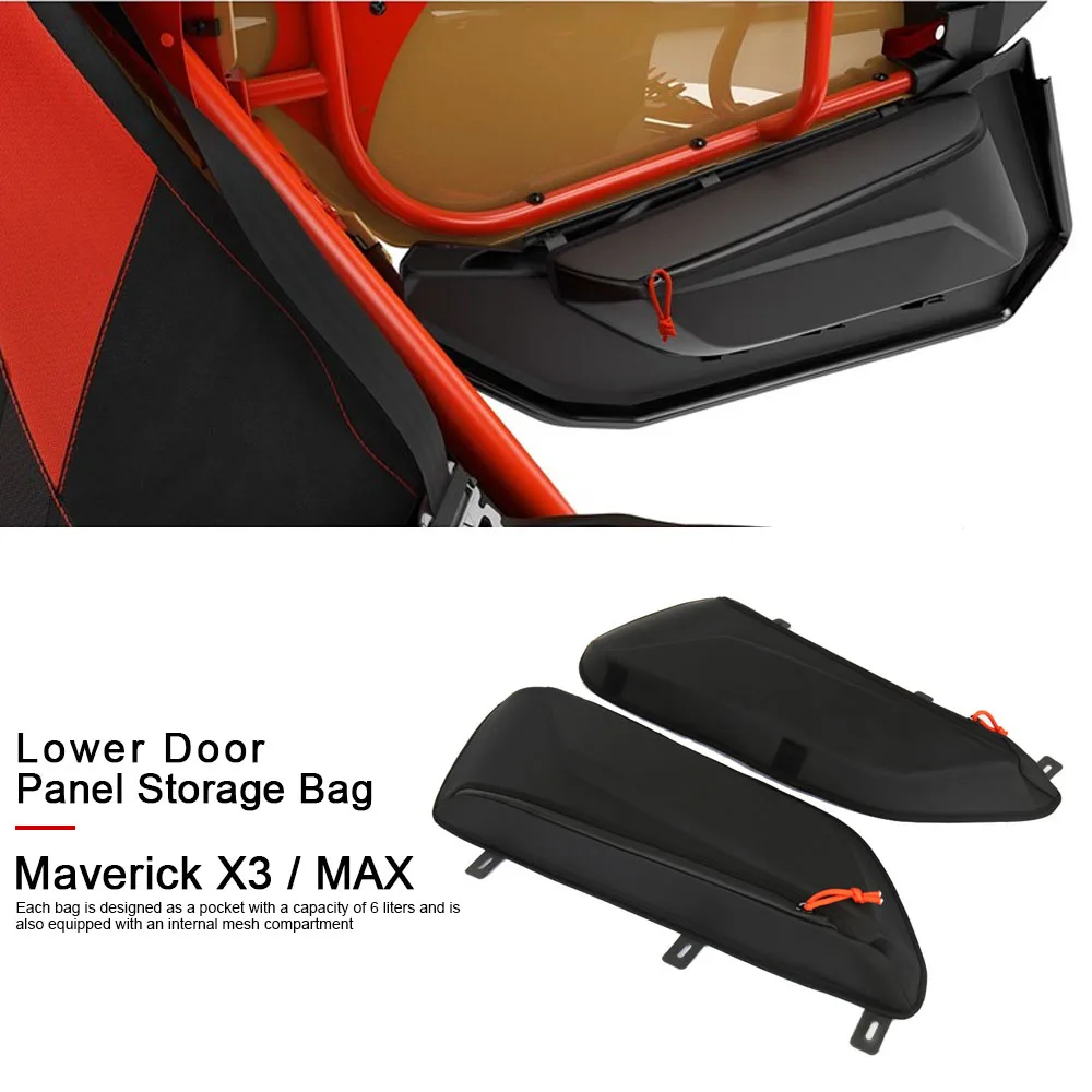 

UTV Accessories For Can-Am Maverick X3 Max MAVERICK X3 Lower Door Panel Storage Bag 6L Black