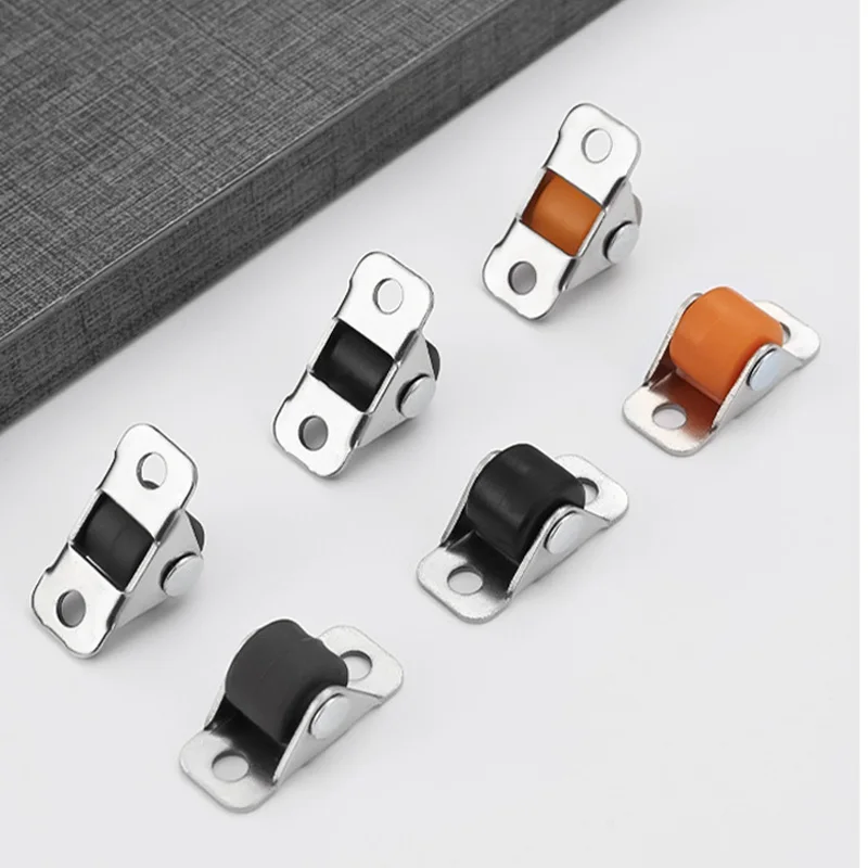 Immagine 6: Mini ruote silenziose in gomma da 0,5 pollici, ruote direzionali silenziose per cassetti, soglie di porte, armadietti per scarpe, piccole ruote scorrevoli.