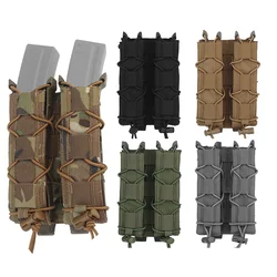 Tiger Type Long Double Mag Pouch Molle Magazine Carrier for Flashlight Extended Mag UMP9 UMP40 UMP45 MP5 MP9 MP10 MPX