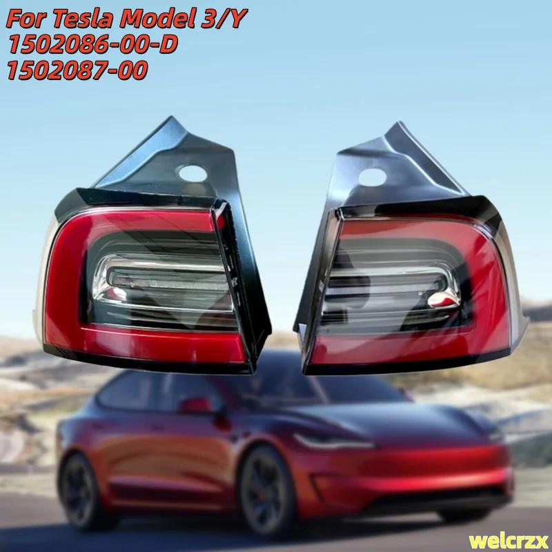 

Rear Lamp Outer LED Tail Light Brake Lamp For Tesla Model Y/3 2021 2022 2023 4-Pin Turn Signal Running Lamp 1502086-00-D 1502087