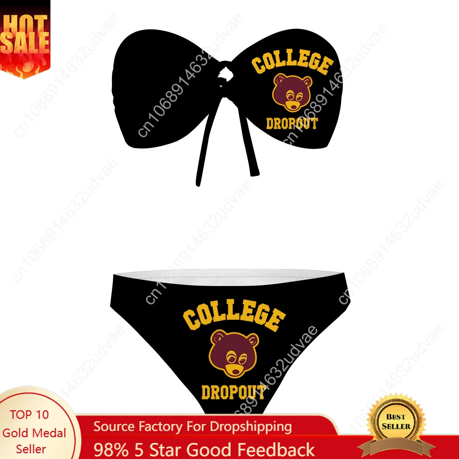 

Kanye West Strapless Swimsuit Womens Bathing Suits Personalized Fashion Swimwear Pool Party Sexy Bikini Customize Beachwear