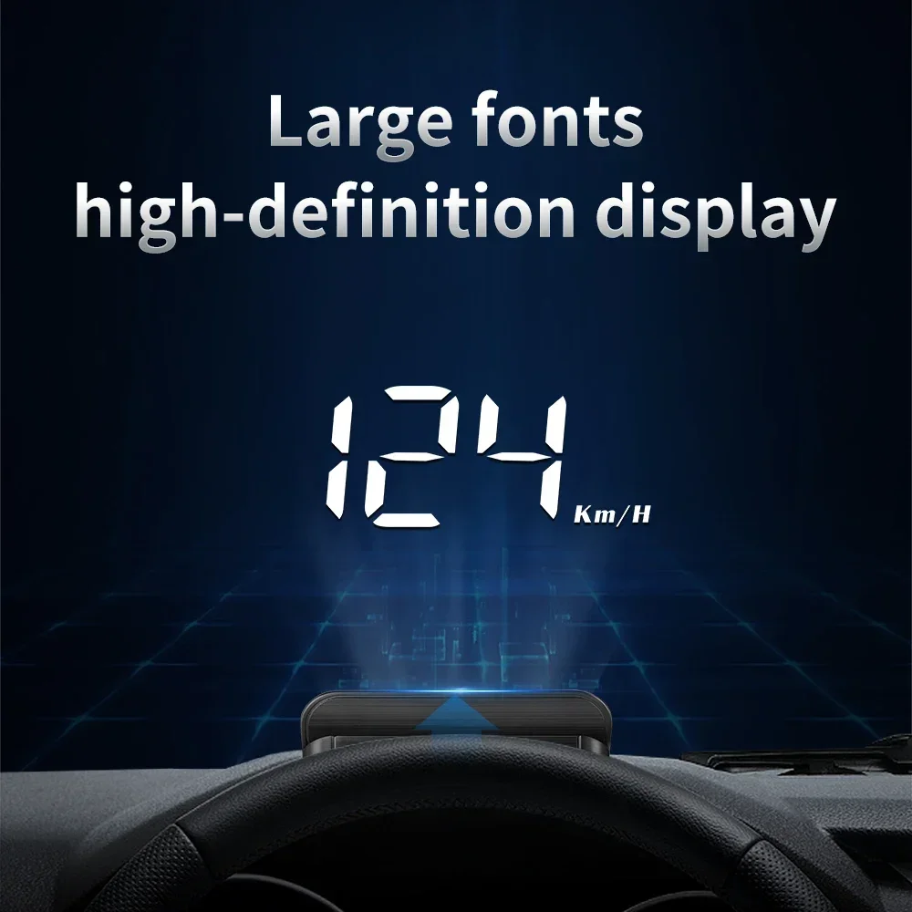 Car OBD Head Up Display M3 Digital MPH KMH Speedometer Water Temperature Voltage Mileage Auto Speed Meter Windshield Projector