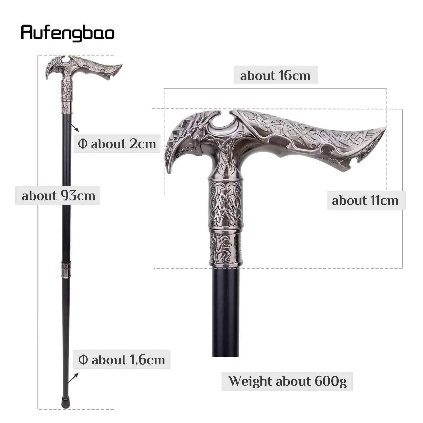 Reaper Scythe Fashion Walking Stick Decorative Stick Cospaly Vintage Party Fashionable Walking Cane Crosier 93cm