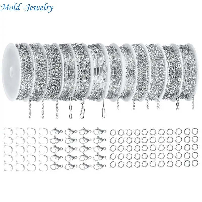 

69HB Stylish Sturdy Stainless Steel Link Chains Jewelry Accessory for Trendy Jewelry Enthusiasts Resilient and Multipurpose