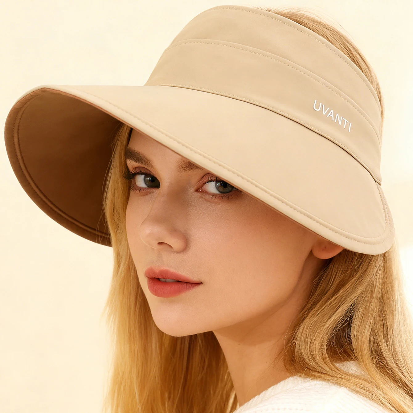 This Large-Brim Foldable Women's Versatile Double-Sided Open-Top Sun Hat Is Suitable for Daily Leisure and Vacation