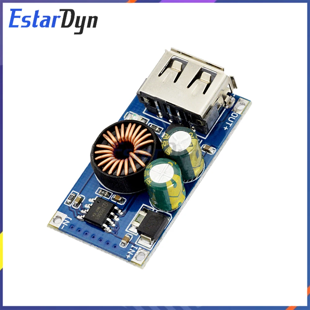 QC3.0 Fast Charger Module DC 6-32V to 5V/9V/12V Step Down Converter 24W with USB Port for iPhone Samsung Huawei