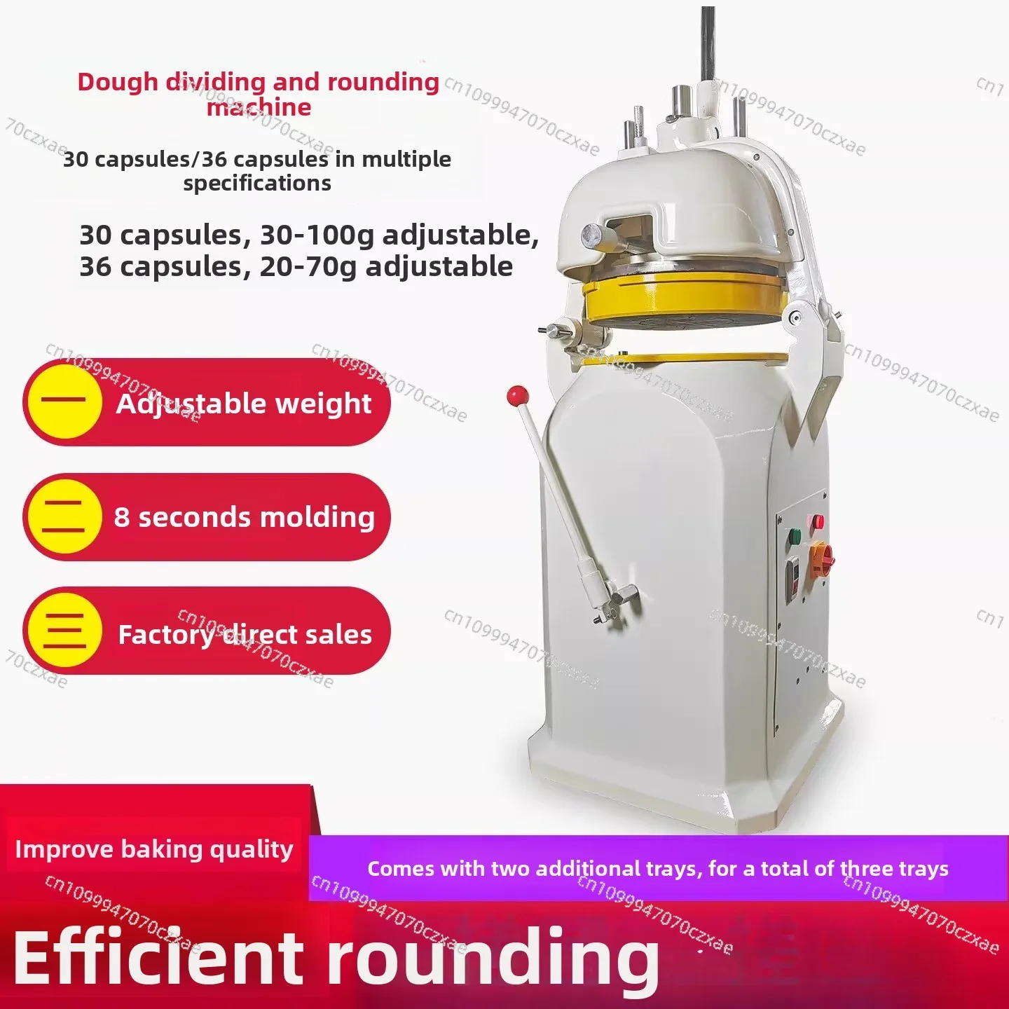 

Commercial Dough Partitioning and Rounding Machine, 30-grain Semi-automatic Partitioning and Kneading Machine