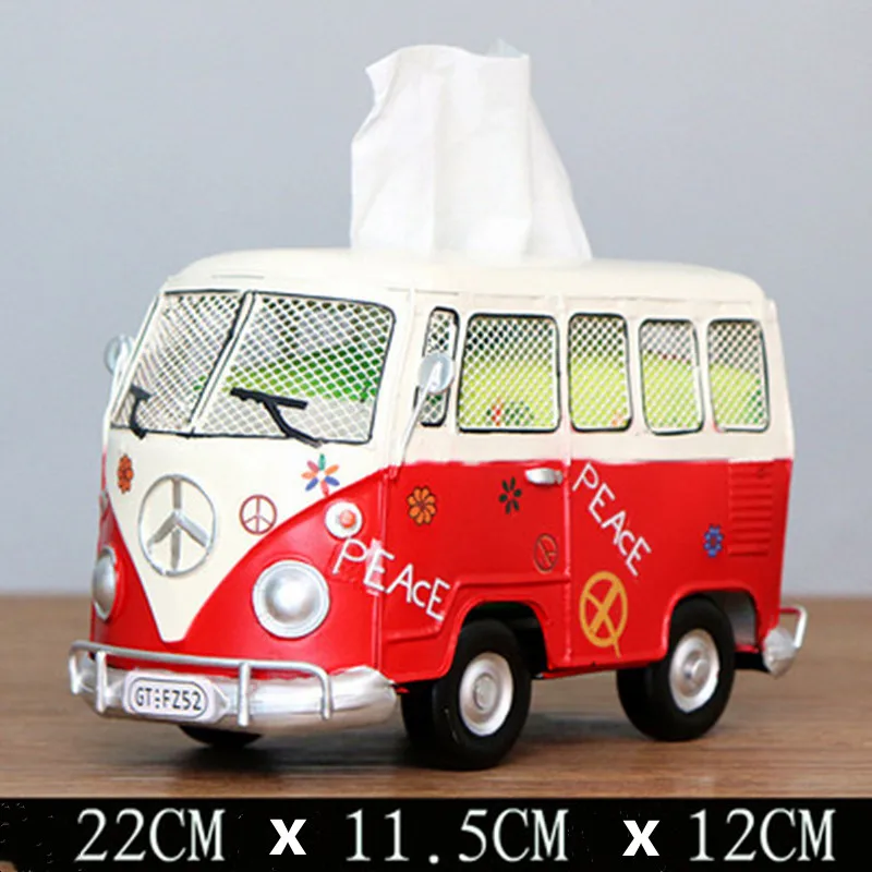 American Retro Napkin Drawer, Tissue Box, Car, Van, Bus, Bar Restaurant Hotel Home Living Room Decoration Ornaments