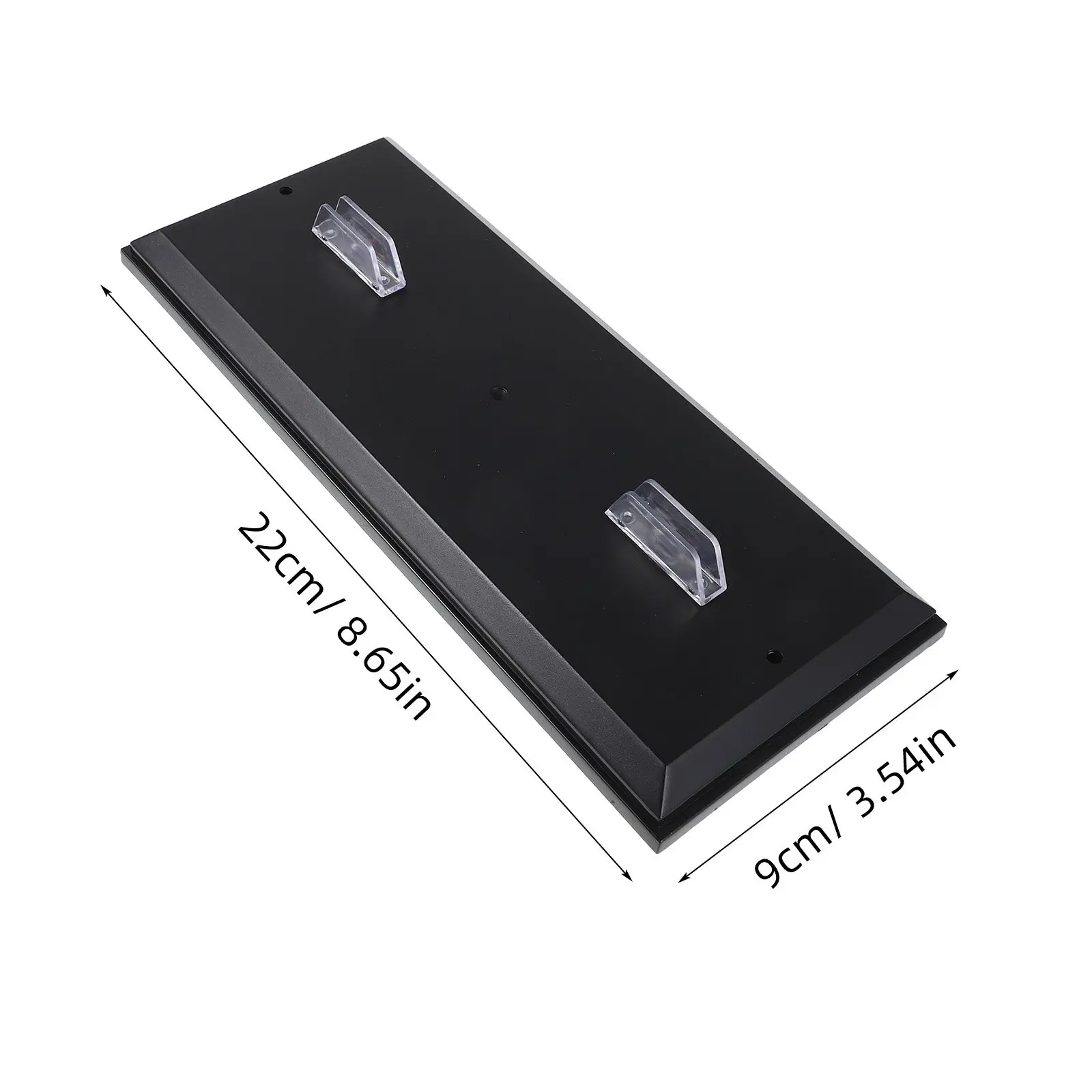 ฐานโชว์พลาสติก 3 ชิ้น ขาตั้งรูปสี่เหลี่ยมผืนผ้าขนาดเล็ก สำหรับจัดแสดงโมเดลรถจักรยานยนต์ จักรยาน บนชั้นวางหรือโต๊ะ