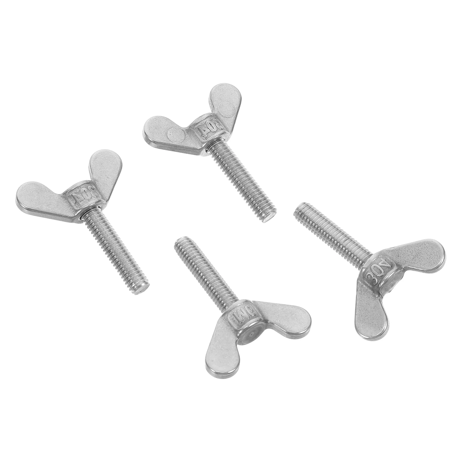 4 Pcs Butterfly Bolt Protective Pad Console Wing Head Thumb Screw Flag Pole Screws Flagpole Fixing Nuts