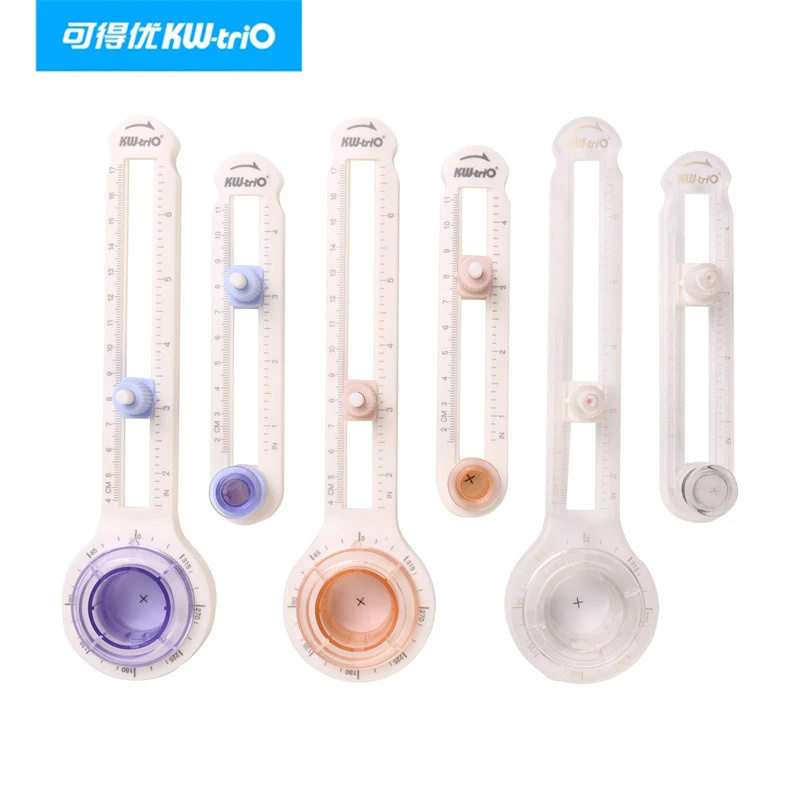 KW-TRIO 360 Adjustable Paper Circle Cutter Round Cutting Knife DIY Compass Cutter Tools For Card Paper Office School Stationery