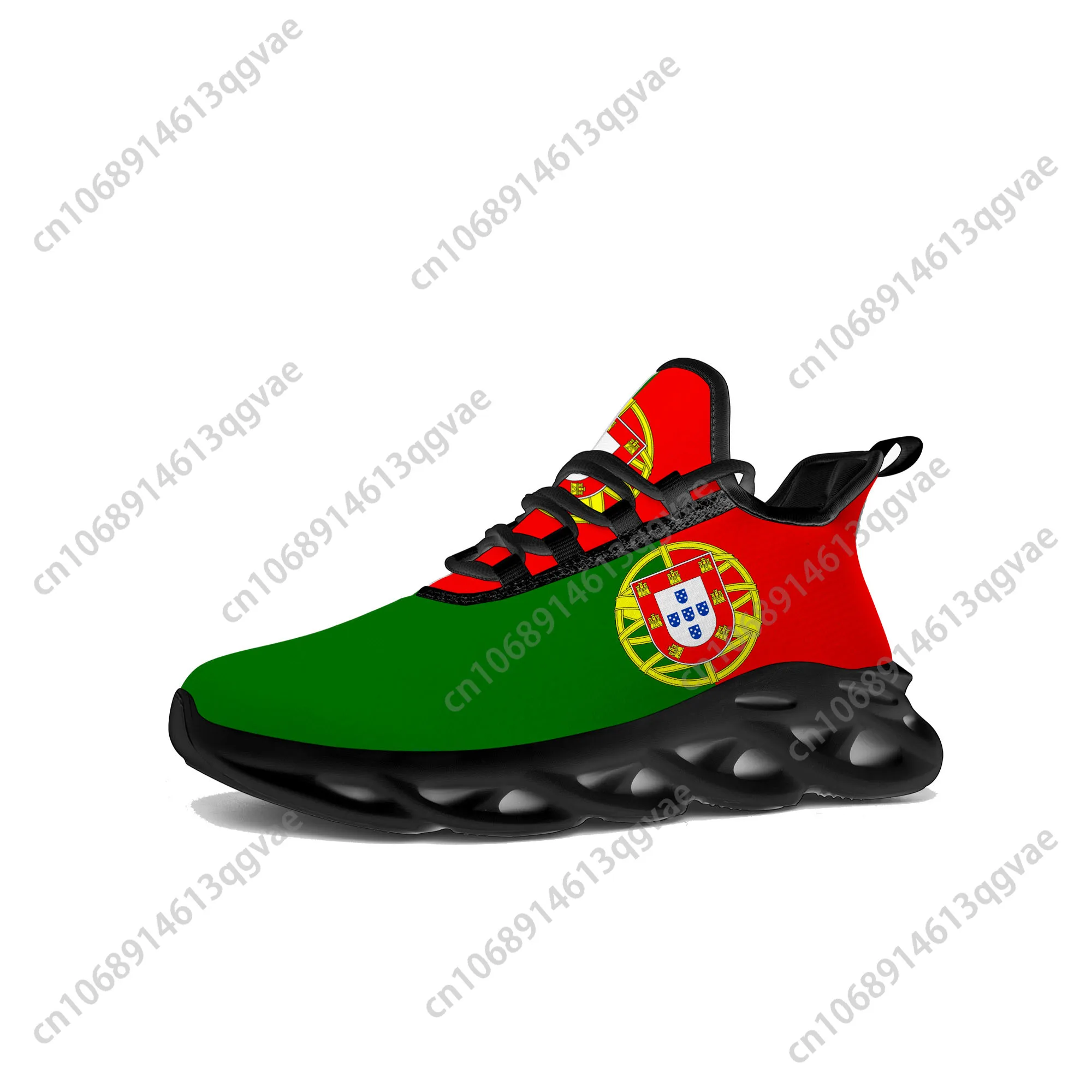 

Portugal Flag Flats Sneakers Mens Womens Portugal Sports Shoes High Quality Sneaker Lace Up Mesh Footwear Tailor-made Shoe Black