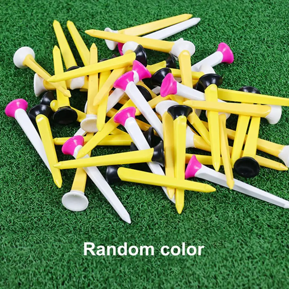 Vertical Ball Spike Professional Unbreakable Plastic Golf Tees Set Reduce Friction Resistance 8cm Curved Serving Pins for Men