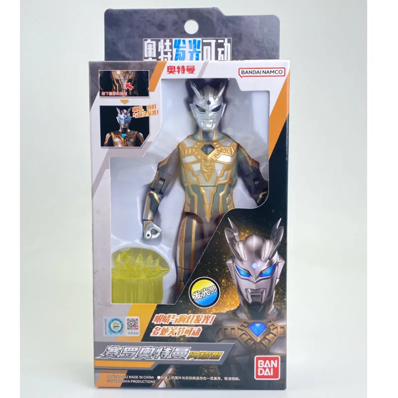 Nuovissimo Originale Bandai Ultraman Zero Serie 17.5cm Modello Giocattolo Luminoso Super Articolato Forma Brillante Pronto in Magazzino