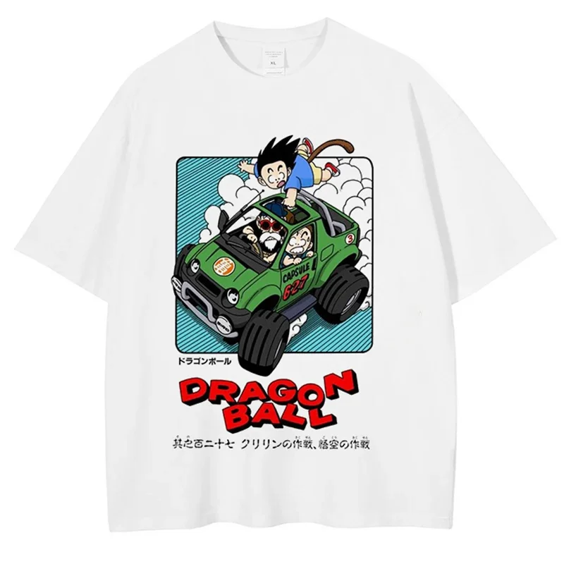 

Hip Hop Streetwear Oversize Vintage Fashion T-shirt Japanese Anime Dragon Ball T-Shirt Harajuku Cotton Summer Short Sleeve Tops