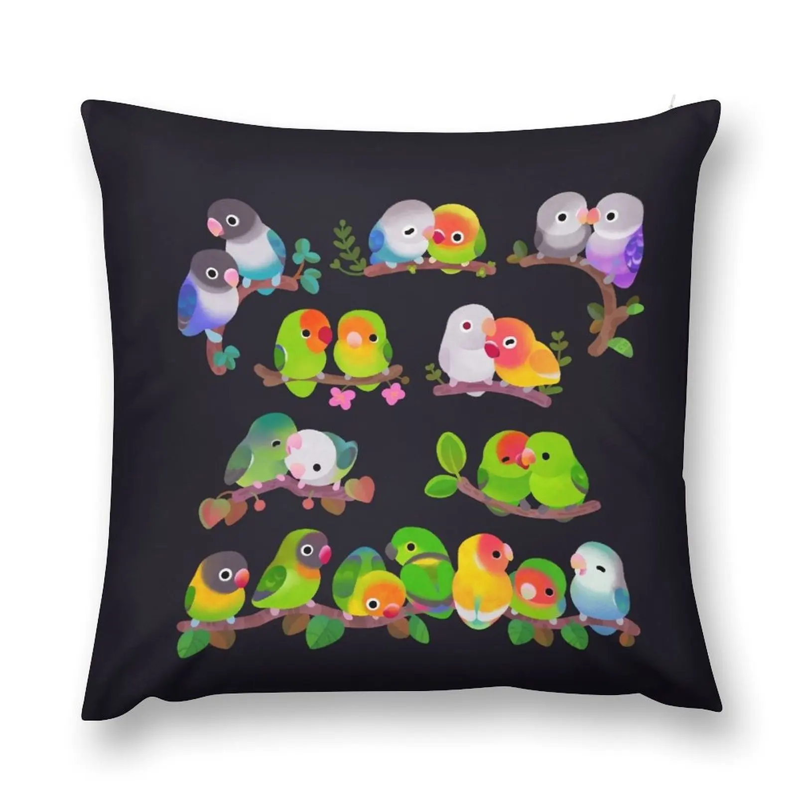 Lovebird - dark Throw Pillow Christmas Pillow Cases Decorative Cushions pillow