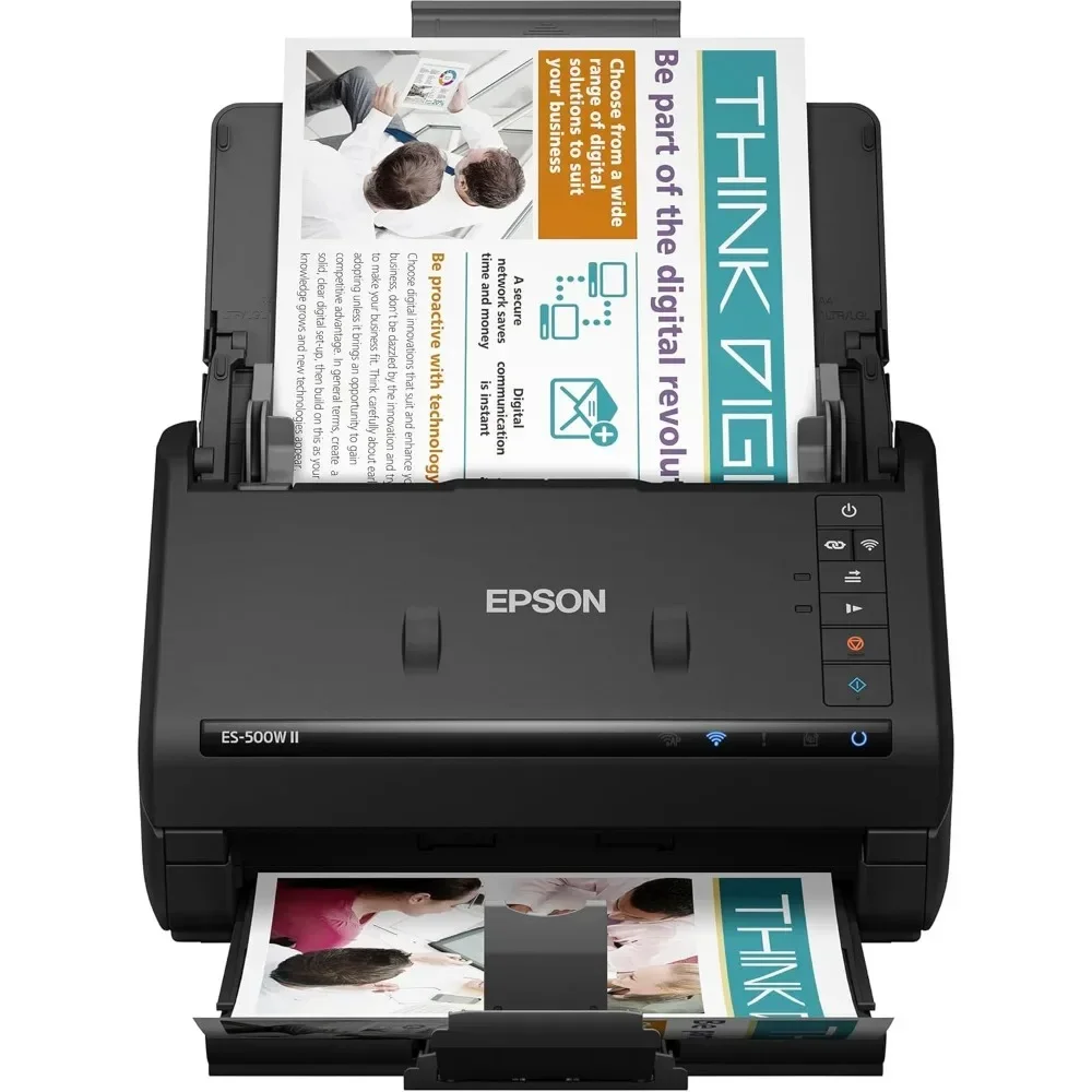 ES-500W II Wireless Color Duplex Desktop Document Scanner for PC and Mac, with Auto Document Feeder (ADF) and Sc